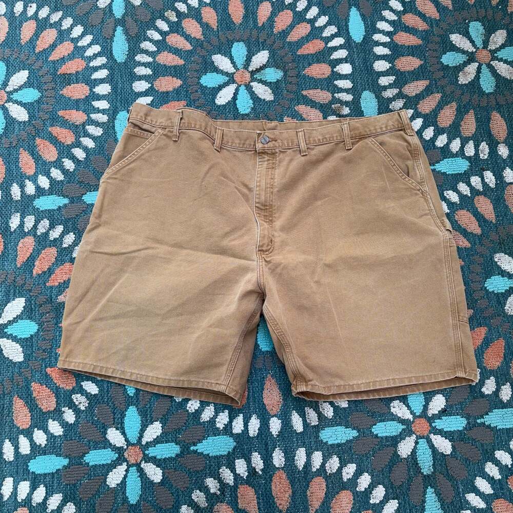 Carhartt B25 BRN Washed Duck Work Carpenter Shorts Size 50